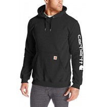 Carhartt mens Signature Sleeve Logo Hooded Size fashion sweatshirts Black 3X-Large Tall US
