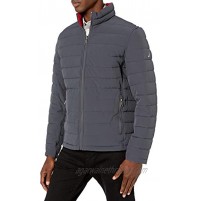 Nautica Men's Reversible Midweight Puffer Jacket Wind and Water Resistant