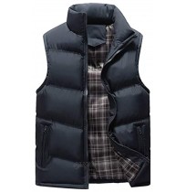Lentta Men's Lightweight Classic Stand Collar Sleeveless Quilted Puffer Vest Coat