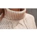 Dokotoo Womens Cozy Soft Turtleneck Chenille Cable Knit Pullover Sweaters