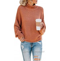 SVALIY Womens Oversized Turtlenecks Sweaters Batwing Long Sleeve Chunky Pullover Knit Jumper
