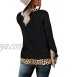 WIHOLL Womens Deep V Neck Sexy Wrap Sweaters Long Sleeve Color Block Tops Shirts