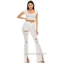Aphrodite Flare Bell Bottom Jeans for Women Super High Waisted Wide Leg Flare Bell Bottom Bootcut Stretch Jeans