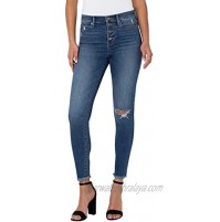 Liverpool Abby High-Rise Ankle Skinny Exposed Button Jeans in Elmdale