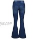 Uqnaivs Women's High Waisted Stretchy Flare Jeans Ripped Bell Bottom Denim Pants